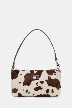 Tommy Jeans portofel de piele culoarea bej, AW0AW18091 imagine