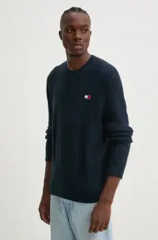 Tommy Jeans pulover barbati, culoarea albastru marin, DM0DM19440 imagine