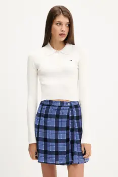 Tommy Jeans pulover culoarea bej, light, DW0DW21829 imagine