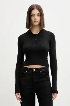 Tommy Jeans pulover culoarea negru, light, DW0DW21829 imagine