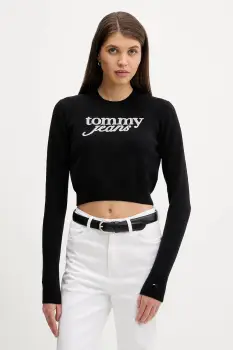 Tommy Jeans pulover culoarea negru, light, DW0DW22028 imagine