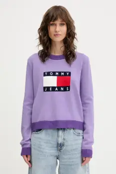 Tommy Jeans pulover culoarea violet, DW0DW20970 imagine