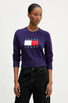 Tommy Jeans pulover culoarea violet, DW0DW21690 imagine