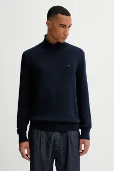 Tommy Jeans pulover de bumbac culoarea bleumarin, light, DM0DM22096 imagine