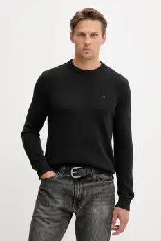 Tommy Jeans pulover de bumbac culoarea negru, light, DM0DM21787 imagine