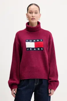 Tommy Jeans pulover din amestec de lana imagine