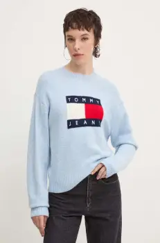 Tommy Jeans pulover din amestec de lana femei, light, DW0DW18681 imagine
