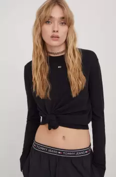 Tommy Jeans pulover femei, culoarea negru, light imagine