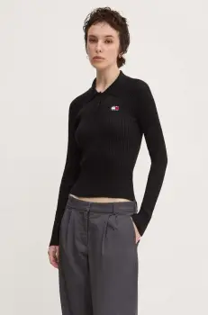 Tommy Jeans pulover femei, culoarea negru, light, DW0DW19803 imagine