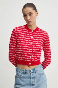 Tommy Jeans pulover femei, culoarea rosu, DW0DW19340 imagine