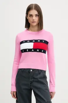 Tommy Jeans pulover pentru femei, din bumbac imagine