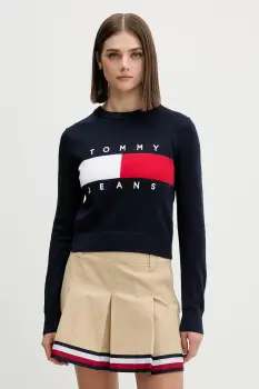 Tommy Jeans pulover pentru femei, din bumbac imagine