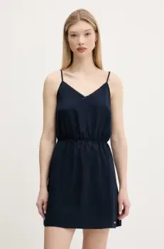 Tommy Jeans rochie culoarea bleumarin, mini, evazati, DW0DW20613 imagine