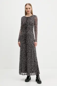 Tommy Jeans rochie culoarea maro, maxi, evazati, DW0DW21511 imagine