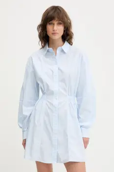 Tommy Jeans rochie din bumbac mini, evazati, DW0DW21744 imagine