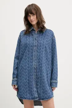 Tommy Jeans rochie jeans mini, oversize, DW0DW22492 imagine