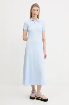 Tommy Jeans rochie midi, evazati, DW0DW20383 imagine