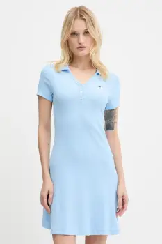 Tommy Jeans rochie mini, mulata, DW0DW21172 imagine