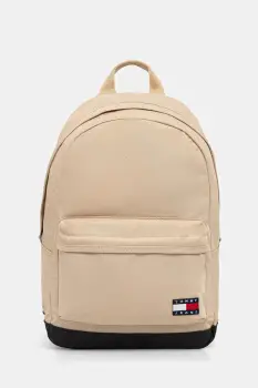 Tommy Jeans rucsac culoarea bej, mare, cu imprimeu, AM0AM13400 imagine