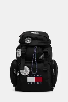 Tommy Jeans rucsac culoarea negru, mare, cu imprimeu, AM0AM14055 imagine