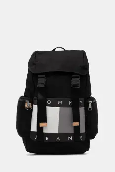 Tommy Jeans rucsac culoarea negru, mare, uni, AM0AM13731 imagine