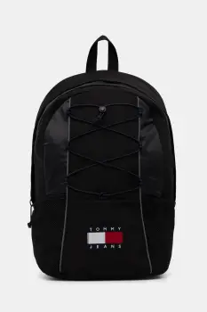Tommy Jeans rucsac culoarea negru, mare, uni, AM0AM13889 imagine