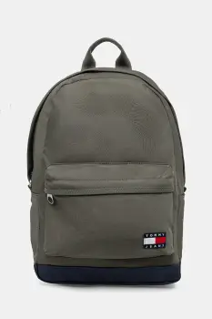 Tommy Jeans rucsac culoarea verde, mare, cu imprimeu, AM0AM13400 imagine