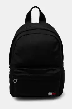 Tommy Jeans rucsac femei, culoarea negru, mic, uni, AW0AW16963 imagine