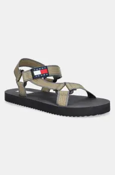 Tommy Jeans sandale CASUAL SANDAL barbati, culoarea bej, EM0EM01563 imagine