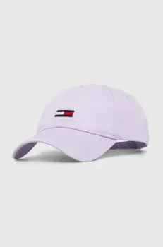 Tommy Jeans sapca de baseball din bumbac culoarea violet, neted imagine