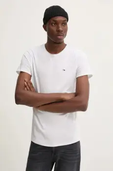 Tommy Jeans tricou 2-pack barbati, culoarea negru, neted, DM0DM19711 imagine