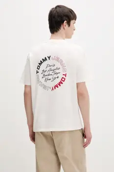 Tommy Jeans tricou barbati din bumbac imagine