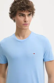 Tommy Jeans tricou barbati, neted, DM0DM20363 imagine