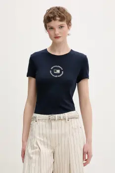 Tommy Jeans tricou basic de femei din bumbac imagine