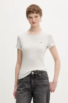 Tommy Jeans Tricou basic de femei din bumbac imagine