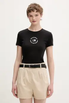 Tommy Jeans tricou basic pentru femei, din bumbac imagine