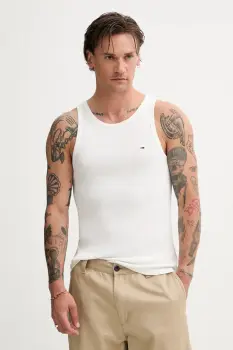 Tommy Jeans tricou culoarea alb, DM0DM21927 imagine