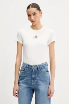 Tommy Jeans tricou culoarea alb, DW0DW20316 imagine