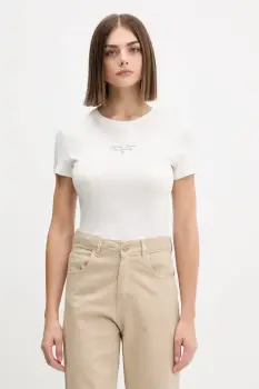 Tommy Jeans tricou culoarea alb, DW0DW21542 imagine