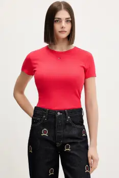 Tommy Jeans tricou culoarea bej, DW0DW17383 imagine