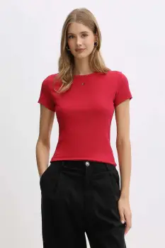 Tommy Jeans tricou culoarea bej, DW0DW17383 imagine