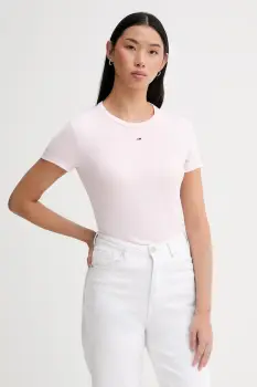 Tommy Jeans tricou culoarea bej, DW0DW17383 imagine