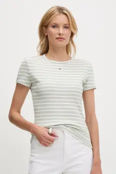 Tommy Jeans tricou culoarea bej, DW0DW17383 imagine