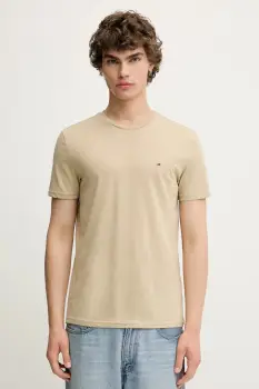 Tommy Jeans tricou culoarea bej, uni, DM0DM20363 imagine
