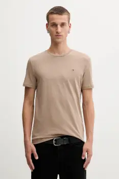 Tommy Jeans tricou culoarea bej, uni, DM0DM20363 imagine