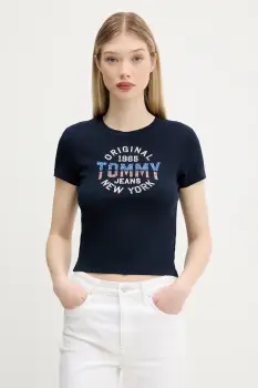 Tommy Jeans tricou culoarea bleumarin, DW0DW21421 imagine