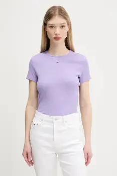 Tommy Jeans tricou culoarea gri, DW0DW17383 imagine