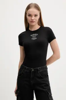 Tommy Jeans tricou culoarea negru, DW0DW21584 imagine