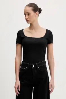 Tommy Jeans tricou culoarea negru, DW0DW21837 imagine