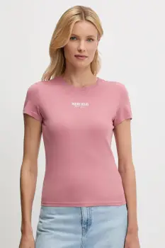 Tommy Jeans tricou culoarea roz, DW0DW20913 imagine